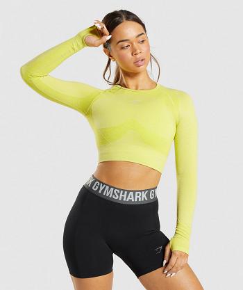 Gymshark Flex Sports Ženske Dugi Rukav Žute | HR 3486HAP